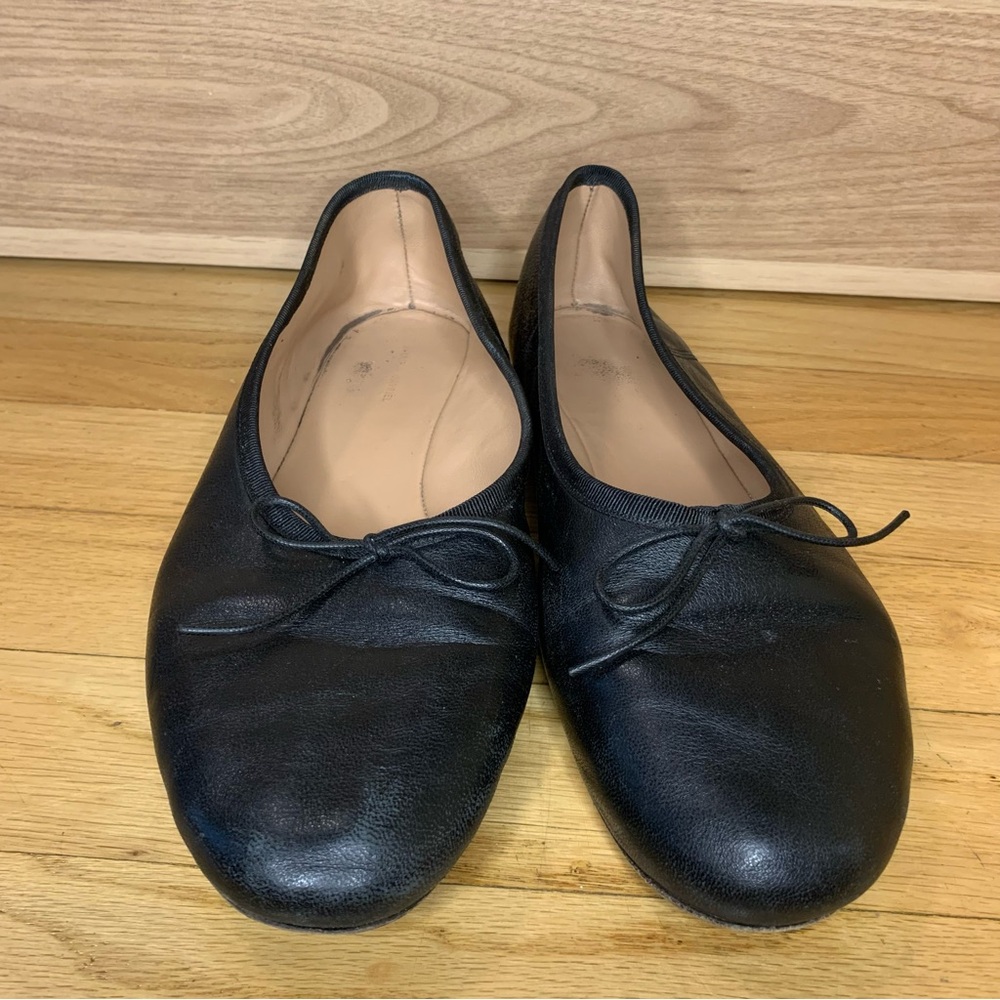 Mansur Gavriel Black Leather Flats - Picture 3 of 11